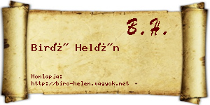 Biró Helén névjegykártya